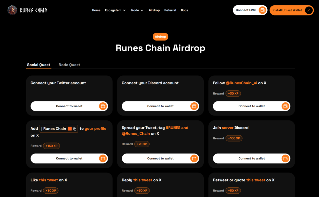 Runes Chain Airdrops