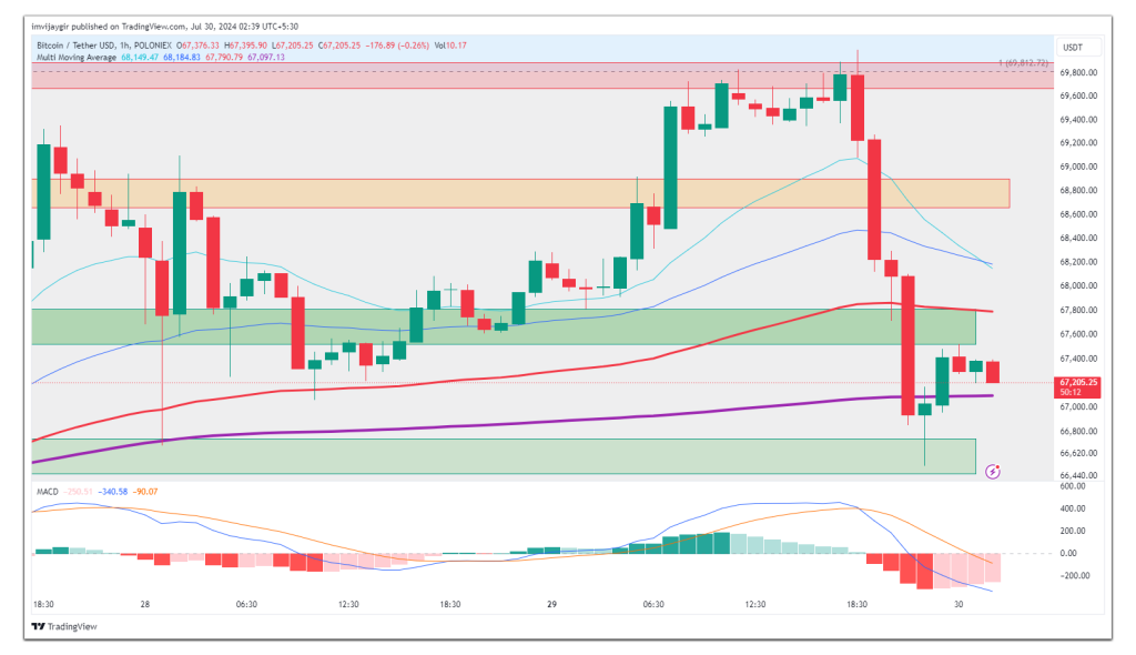 Bitcoin hourly price chart