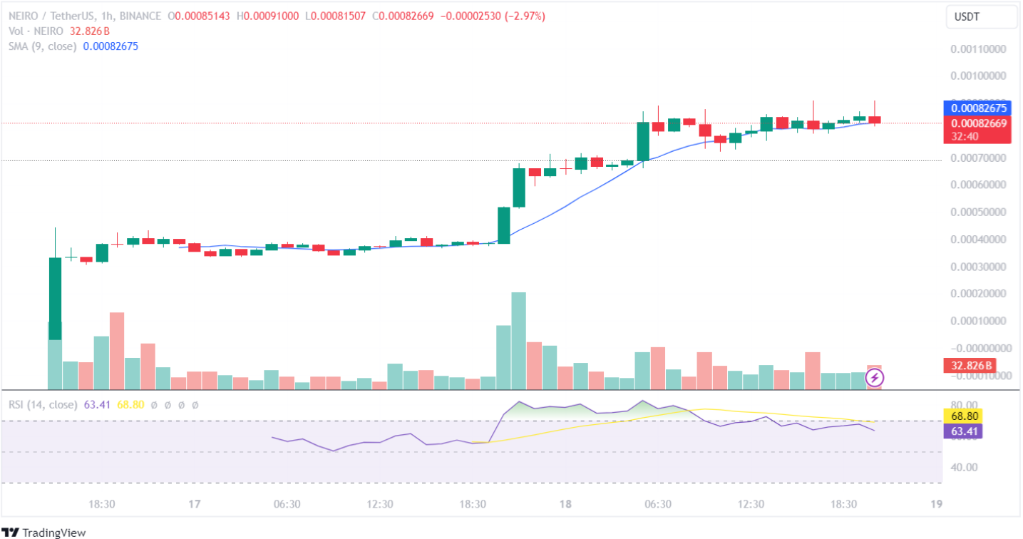 Neiro price analysis 18-9-24