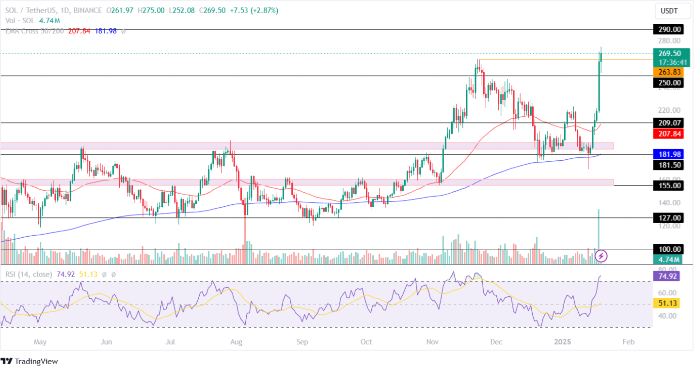 Solana Price Analysis 19th January 2025